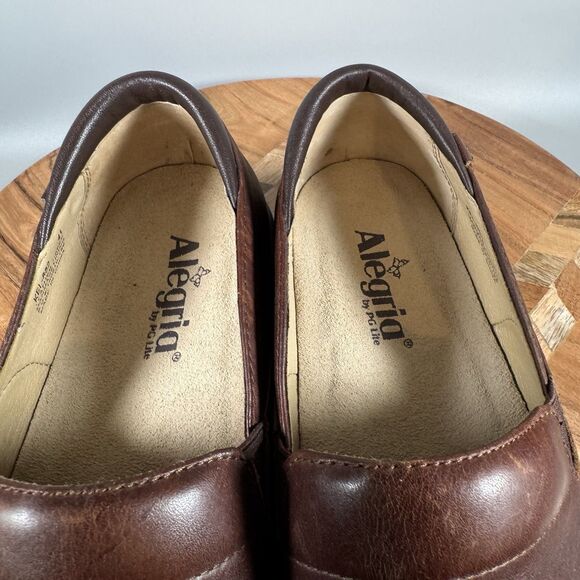 Alegria Women's Keli Pro Brown Leather Nursing Comfort Clogs EU 41 US 10.5 - Picture 7 of 8